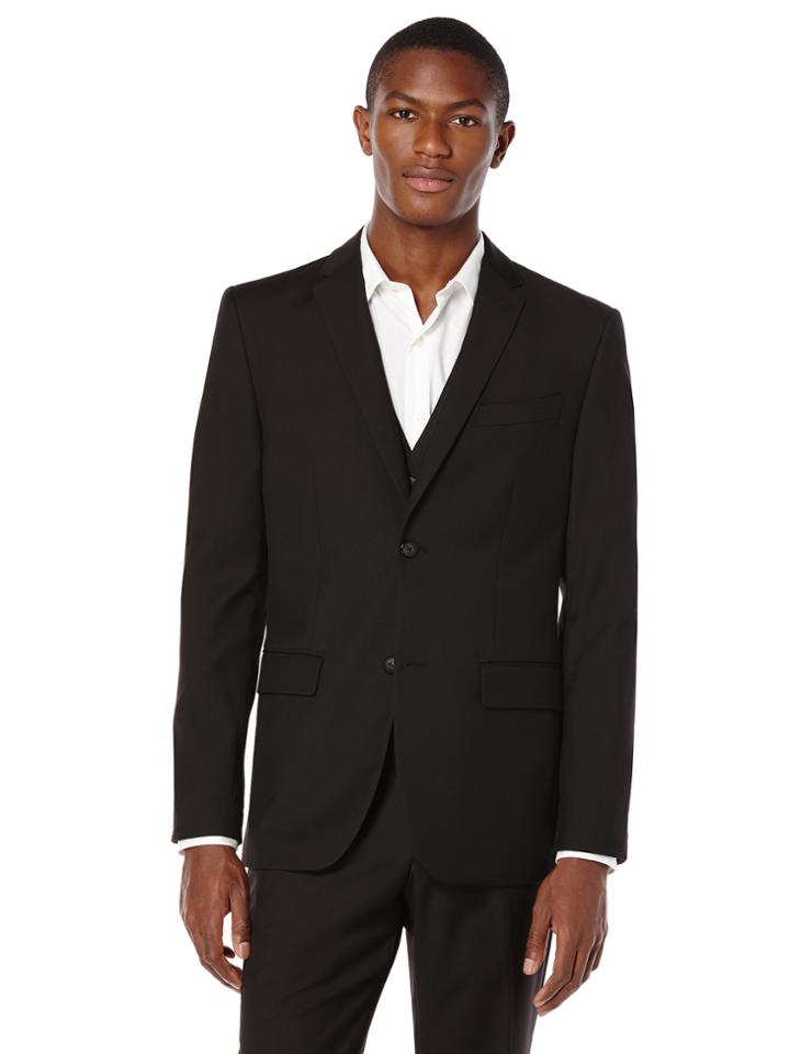 Perry Ellis Regular Fit Sharkskin Solid Suit Jacket