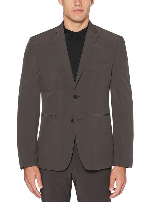 Perry Ellis Very Slim Fit Washable Grey Check Tech Suit Jacket