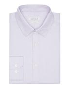 Perry Ellis Slim Fit Purple Dobby Dress Shirt