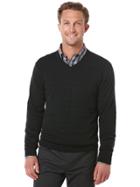 Perry Ellis Tonal Stripe V-neck Sweater