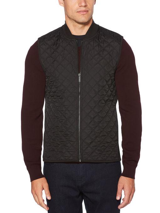 Perry Ellis Quilted Full Zip Vest