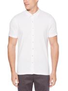 Perry Ellis Cotton Stretch Button Front Polo