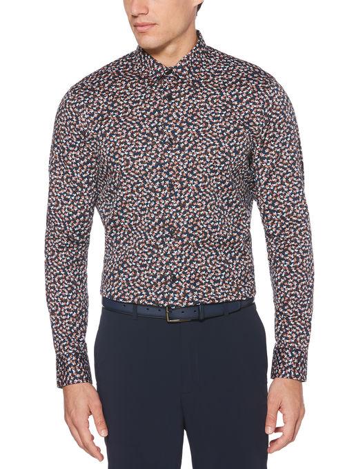 Perry Ellis Poplin Camo Print Shirt