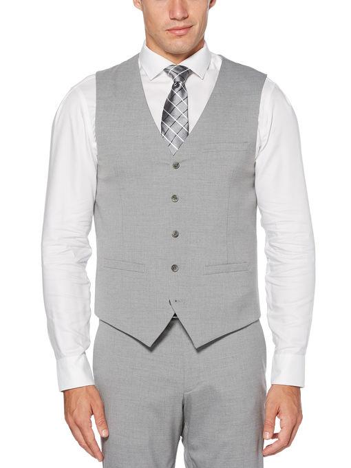 Perry Ellis Modern Fit Heathered Suit Vest