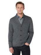 Perry Ellis Long Sleeve Shawl Button Front Cardigan