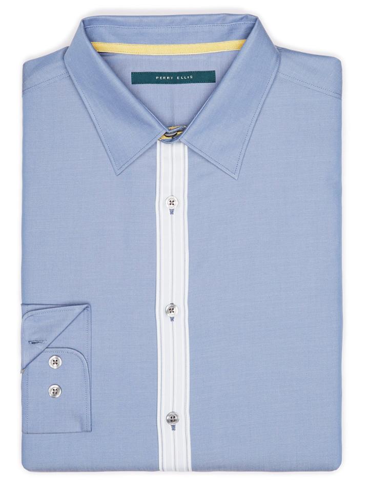 Perry Ellis Silky Vertical Stripe Shirt
