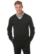 Perry Ellis Tonal Multi Pattern V-neck Sweater