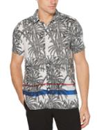 Perry Ellis Slim Fit Engineered Palm Print Shirt