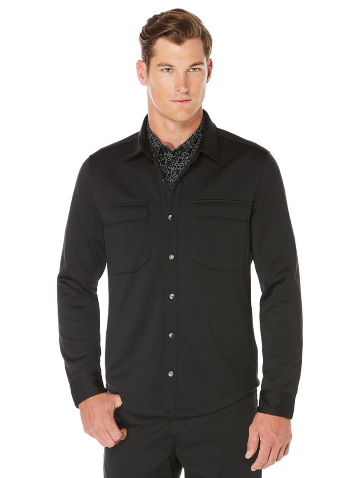 Perry Ellis Shirt Front Textured Jacket