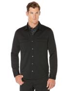 Perry Ellis Shirt Front Textured Jacket