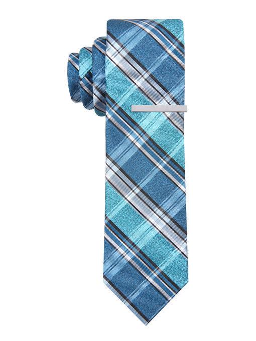 Perry Ellis Slim Dago Plaid Tie