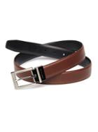 Perry Ellis Single Stitched Reversible Leather Belt