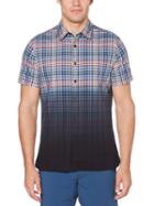 Perry Ellis Dip Dye Oxford Plaid Shirt