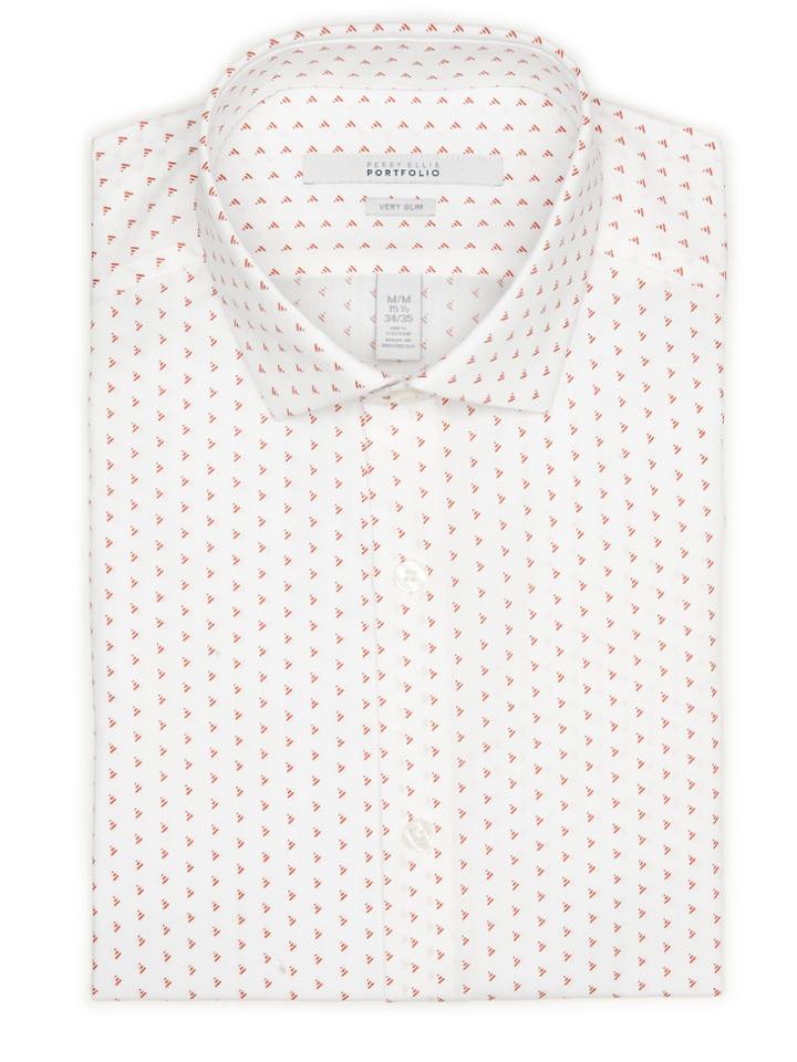 Perry Ellis Very Slim Triangle Print Dress Shirt