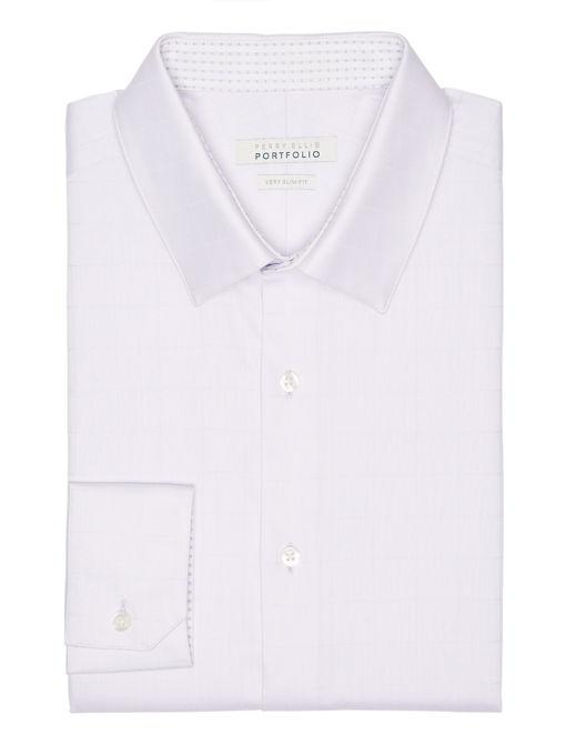 Perry Ellis Very Slim Fit Check Dress Shirt