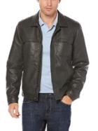 Perry Ellis Faux Leather Truck Jacket