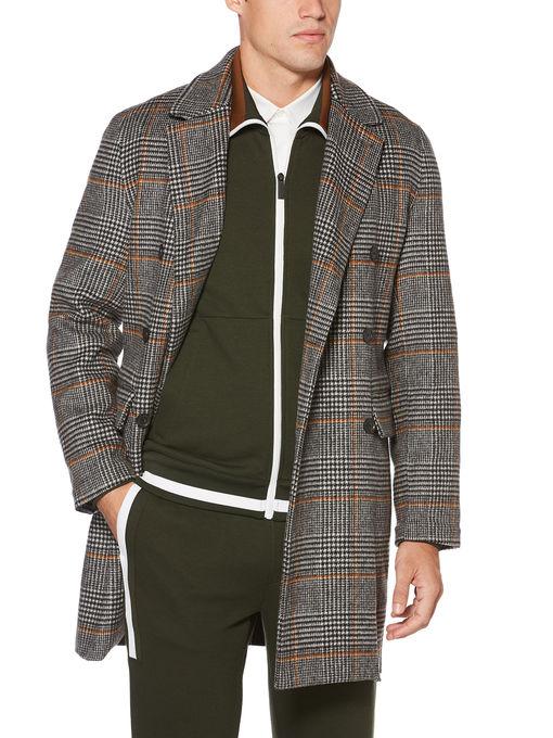 Perry Ellis Plaid Brushed Wool Jacket