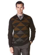 Perry Ellis Diamond Colorblock Sweater