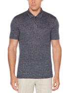 Perry Ellis Linen Two Button Polo