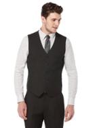 Perry Ellis Tonal Mini Check Suit Vest