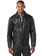 Perry Ellis Open Bottom Leather Coat