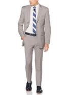 Perry Ellis 2 Piece Slim Fit Solid Beige Suit