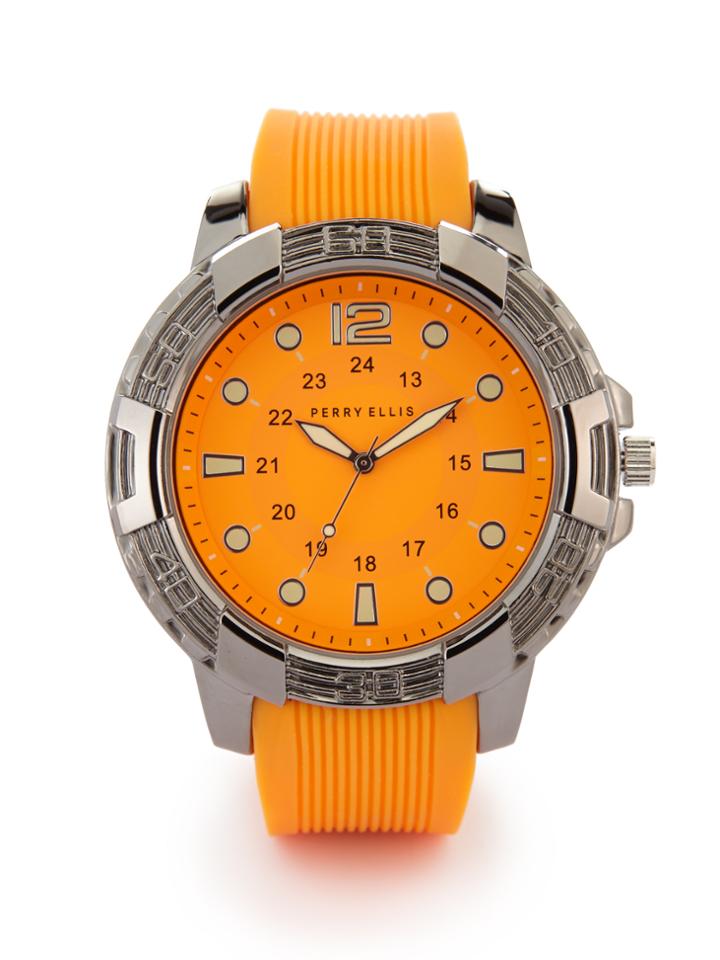 Perry Ellis Orange Band Watch