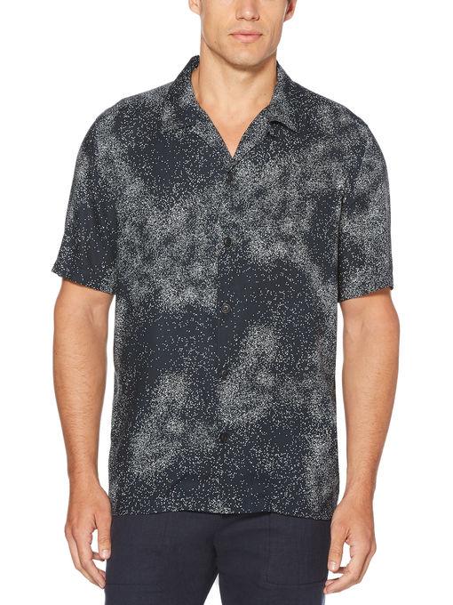 Perry Ellis Splatter Print Poplin Shirt