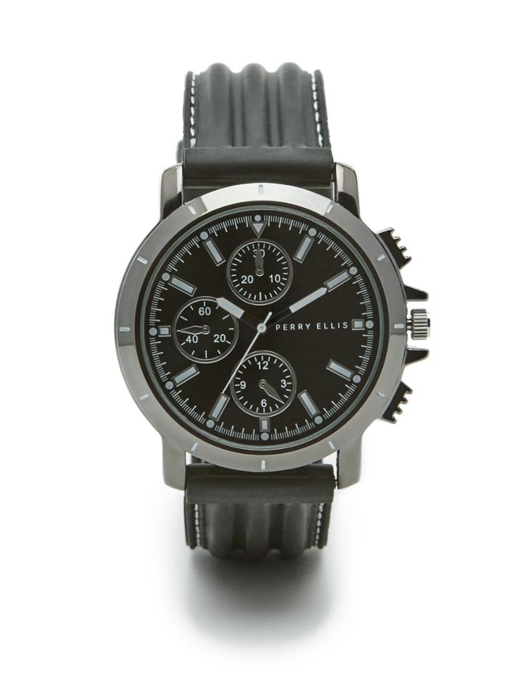 Perry Ellis Stitched Rubber Watch