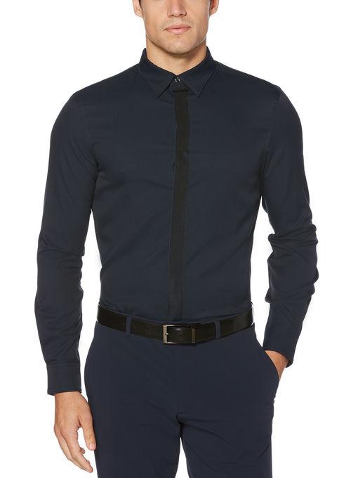 Perry Ellis Total Stretch Slim Fit Solid Shirt
