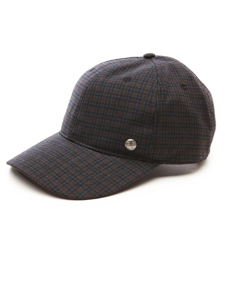Perry Ellis Wool Plaid Baseball Cap
