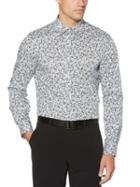 Perry Ellis Slim Fit Mini Floral Print Stretch Shirt