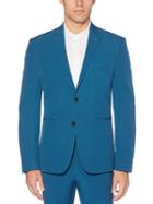 Perry Ellis Very Slim Washable Turquoise Tech Suit Jacket