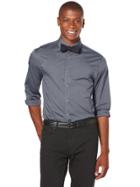 Perry Ellis Slim Fit Long Sleeve Chambray Shirt