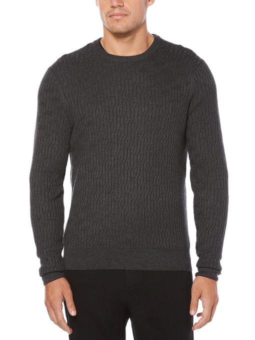Perry Ellis Solid Cable Sweater