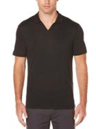 Perry Ellis Short Sleeve Linen V-neck Polo