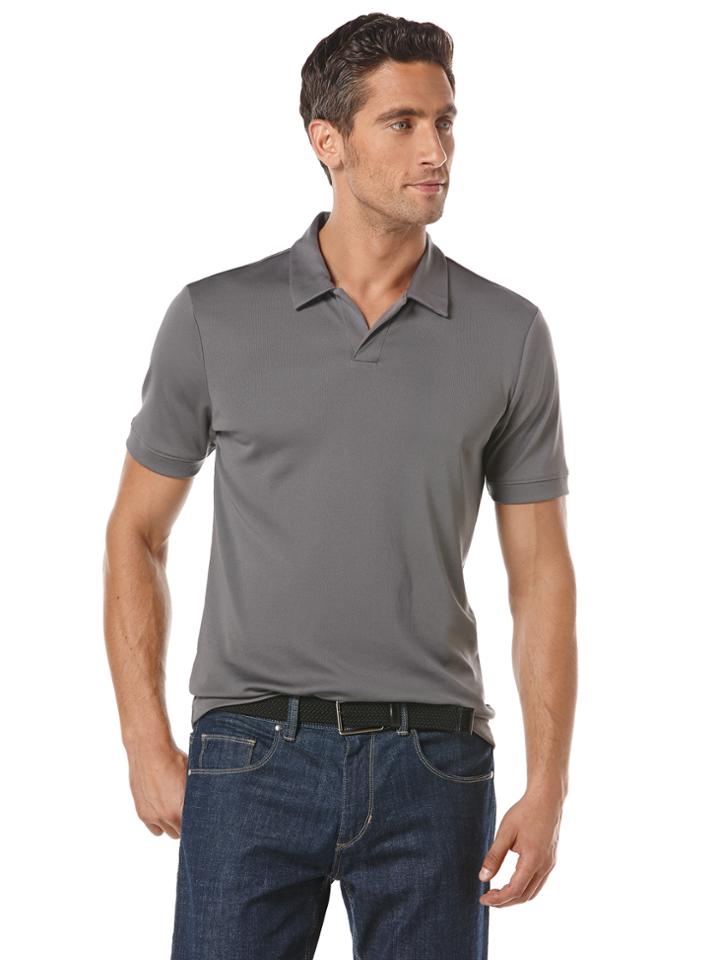 Perry Ellis Short Sleeve Open Collar Polo