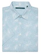 Perry Ellis Short Sleeve Soft Paisley Print Shirt