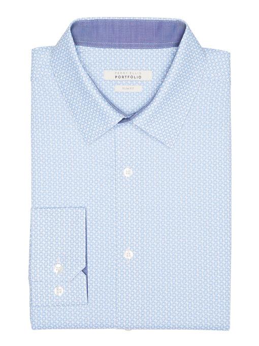 Perry Ellis Slim Oval Print Dress Shirt