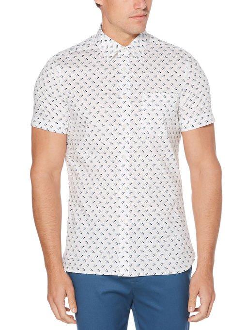 Perry Ellis Screw Print Stretch Shirt