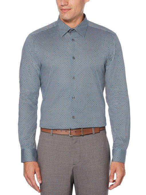 Perry Ellis Micro Dot Print Stretch Shirt