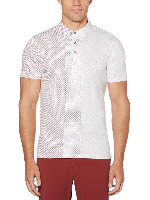 Perry Ellis Vertical Print Pima Polo