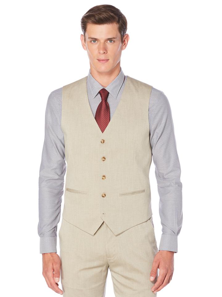 Perry Ellis Travel Luxe Heather Twill Suit Vest
