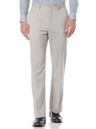 Perry Ellis Solid Textured Flat Front Dress Pant