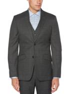 Perry Ellis Slim Fit Washable Plaid Tech Suit Jacket