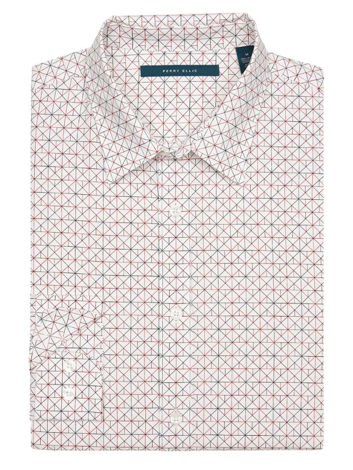 Perry Ellis Multi-color Diamond Print Shirt