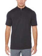 Perry Ellis Short Sleeve Active Zip Neck Shirt
