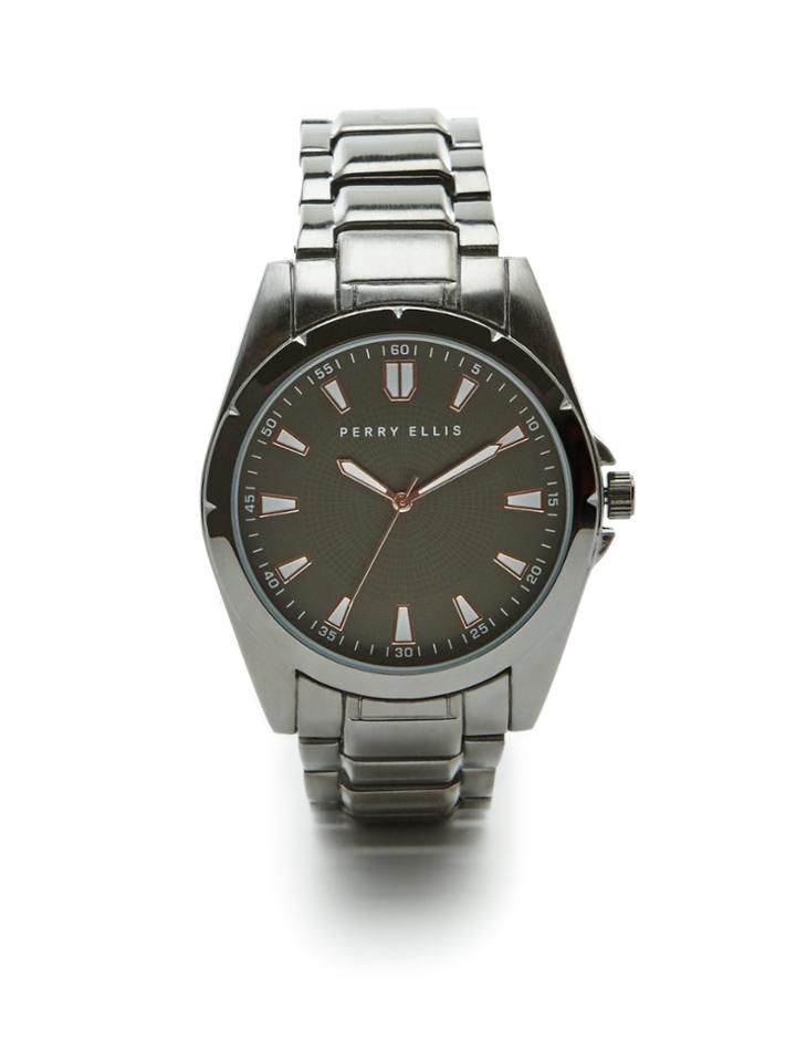 Perry Ellis Gunmetal Bracelet Watch