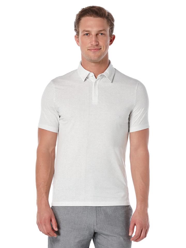 Perry Ellis Short Sleeve Diamond Pattern Polo