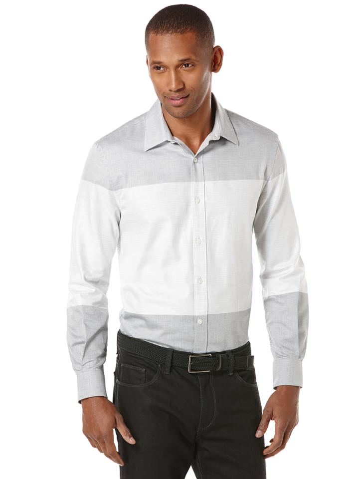 Perry Ellis Stripe Heather Shirt